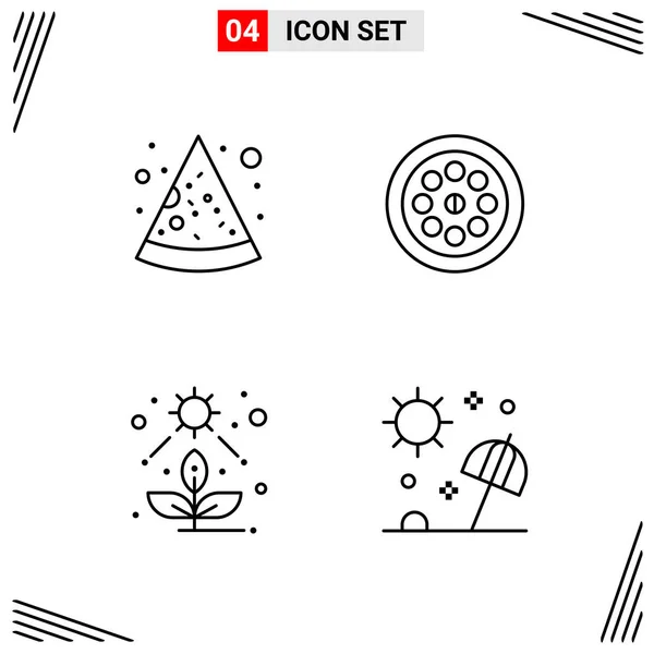 Set Universal Creative Icons Simply Vector Illustrations Web Mobile Apps — Stock Vector