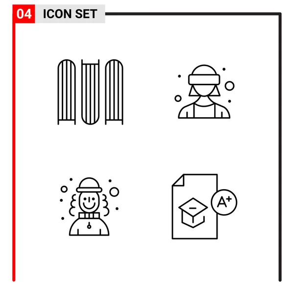 Set Universal Creative Icons Simply Vector Illustrations Web Mobile Apps — Stock Vector