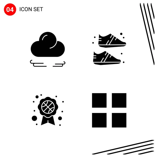 Set Icone Creative Universali Illustrazione Vettoriale — Vettoriale Stock
