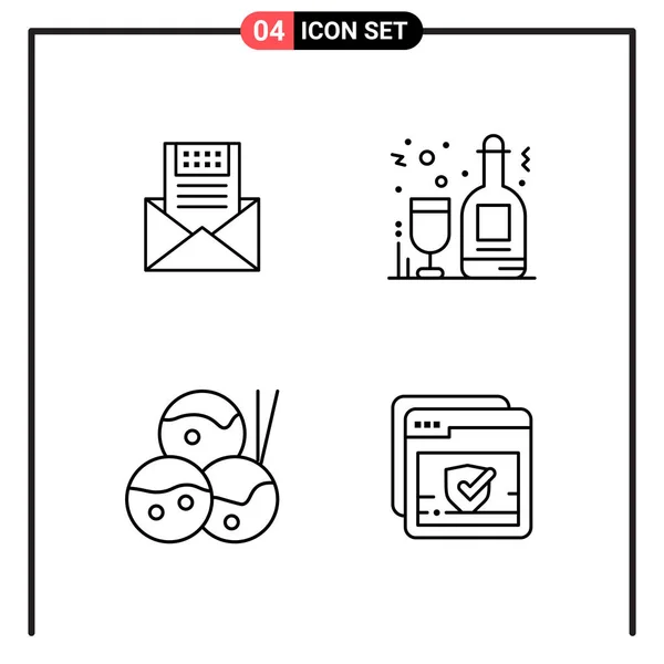 Set Universal Creative Icons Simply Vector Illustrations Web Mobile Apps — Stock Vector