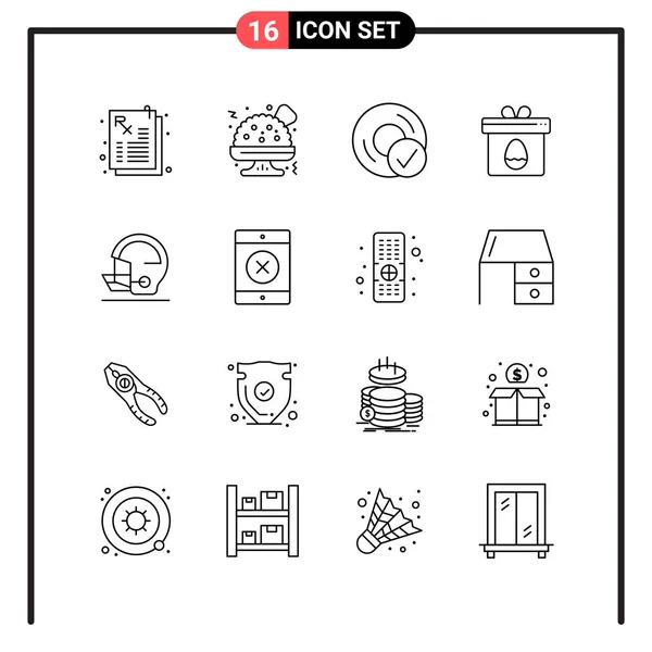 Set Universal Creative Icons Simply Vector Illustrations Web Mobile Apps — Stock Vector