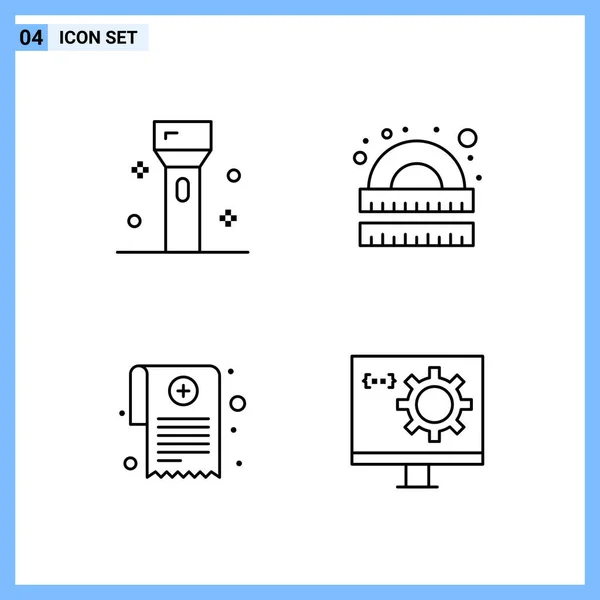 Conjunto Iconos Creativos Universales Simplemente Vector Ilustraciones Para Aplicaciones Web — Vector de stock