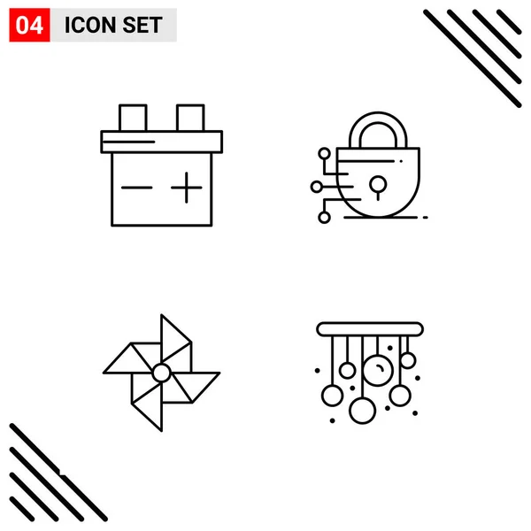 Conjunto Iconos Creativos Universales Simplemente Vector Ilustraciones Para Aplicaciones Web — Vector de stock