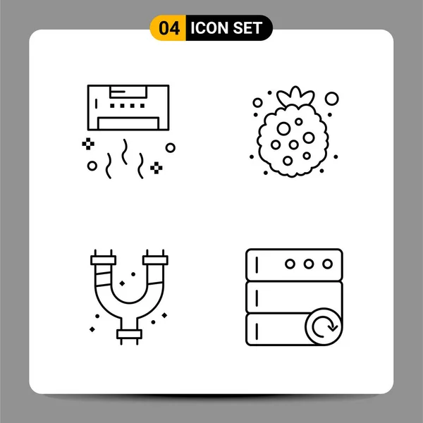 Set Universal Creative Icons Simply Vector Illustrations Web Mobile Apps — Stock Vector