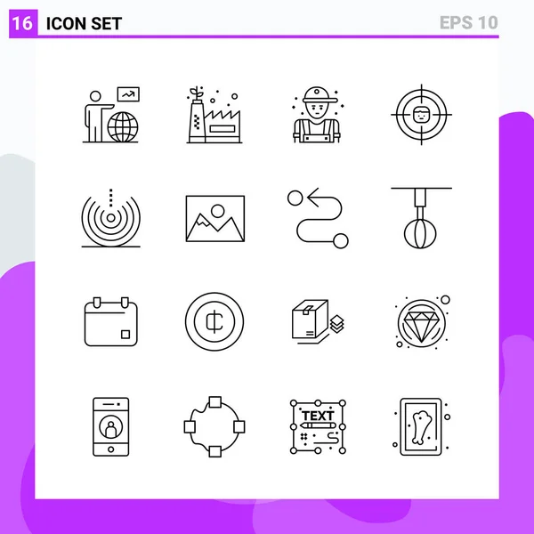 Conjunto Iconos Creativos Universales Simplemente Vector Ilustraciones Para Aplicaciones Web — Vector de stock