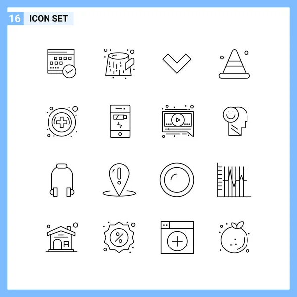 Set Universal Creative Icons Simply Vector Illustrations Web Mobile Apps — Stock Vector