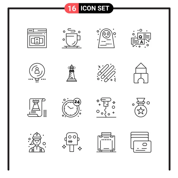 Conjunto Iconos Creativos Universales Simplemente Vector Ilustraciones Para Aplicaciones Web — Vector de stock