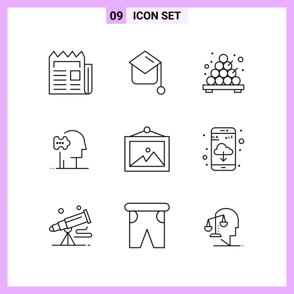 Set Universal Creative Icons Simply Vector Illustrations Web Mobile Apps — Stock Vector