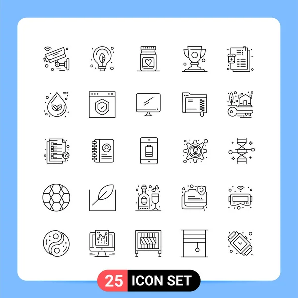 Set de 25 iconos de negocio universales Vector — Archivo Imágenes Vectoriales