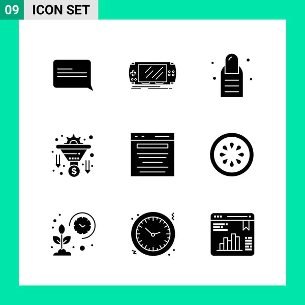 Conjunto Iconos Creativos Universales Simplemente Vector Ilustraciones Para Aplicaciones Web — Vector de stock