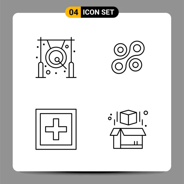 Set Universeller Kreativer Symbole Einfach Vektorillustrationen Für Web Und Mobile — Stockvektor