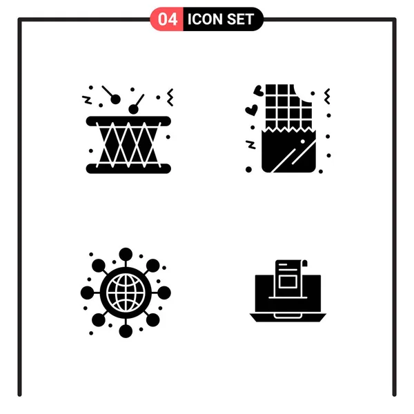 Conjunto Iconos Creativos Universales Simplemente Vector Ilustraciones Para Aplicaciones Web — Archivo Imágenes Vectoriales