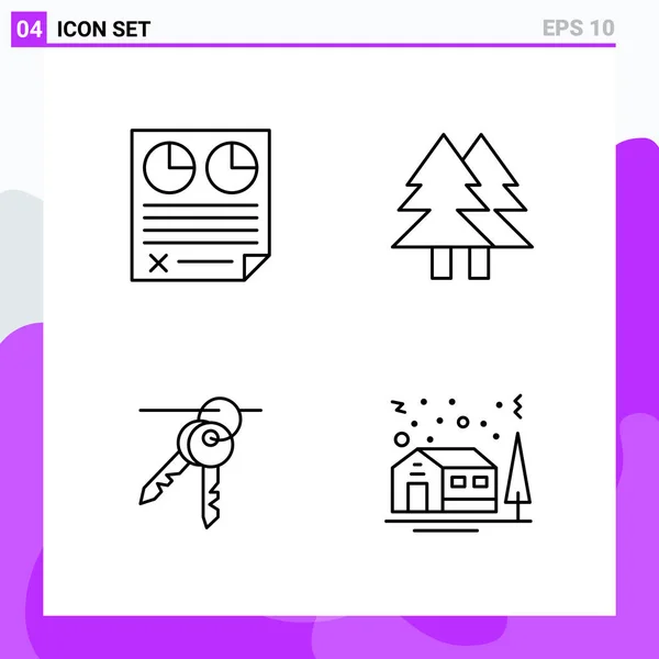 Conjunto Iconos Creativos Universales Simplemente Vector Ilustraciones Para Aplicaciones Web — Archivo Imágenes Vectoriales