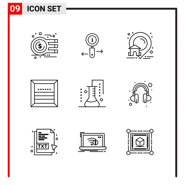 Set Universeller Kreativer Symbole Einfach Vektorillustrationen Für Web Und Mobile — Stockvektor