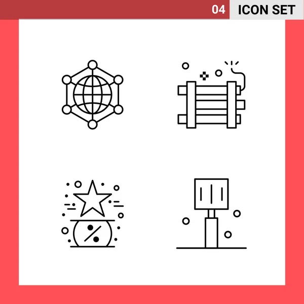 Set Universal Creative Icons Simply Vector Illustrations Web Mobile Apps — Stock Vector