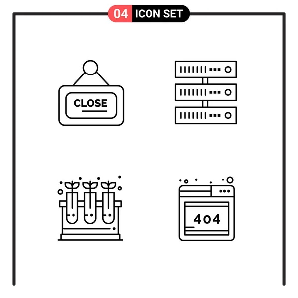 Set Universeller Kreativer Symbole Einfach Vektorillustrationen Für Web Und Mobile — Stockvektor