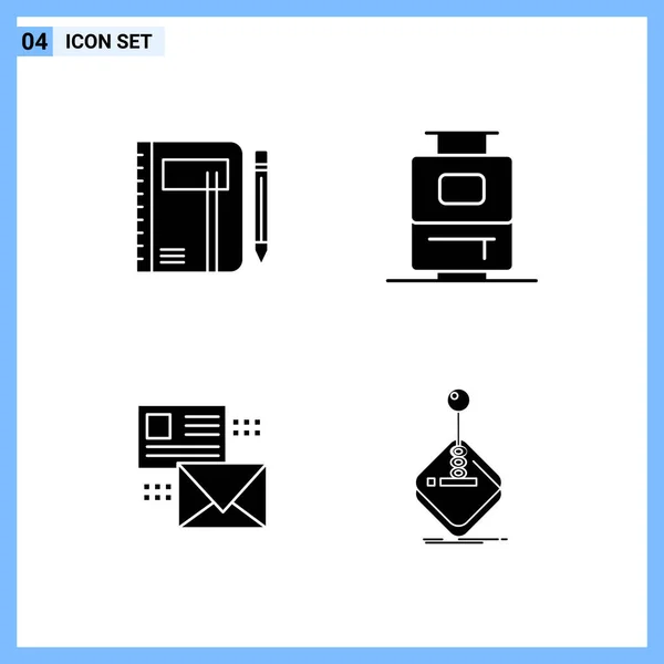 Set Universal Creative Icons Vector Illustration — Stock Vector