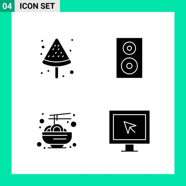 Conjunto Iconos Creativos Universales Simplemente Vector Ilustraciones Para Aplicaciones Web — Archivo Imágenes Vectoriales