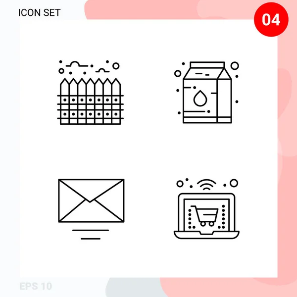 Conjunto Iconos Creativos Universales Simplemente Vector Ilustraciones Para Aplicaciones Web — Vector de stock