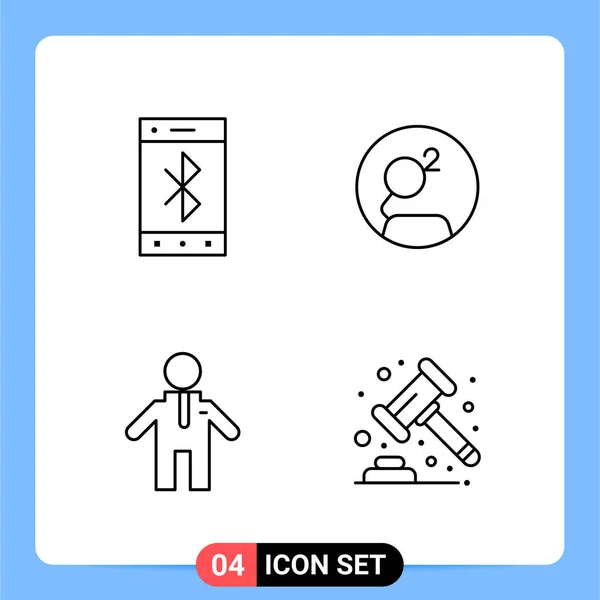 Conjunto Iconos Creativos Universales Simplemente Vector Ilustraciones Para Aplicaciones Web — Vector de stock