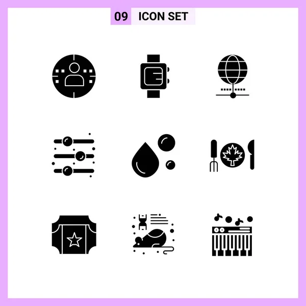 Conjunto Iconos Creativos Universales Simplemente Vector Ilustraciones Para Aplicaciones Web — Archivo Imágenes Vectoriales