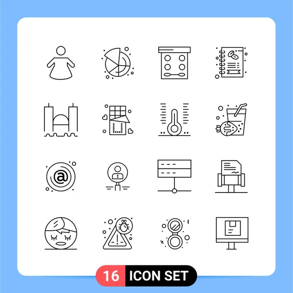 Conjunto Iconos Creativos Universales Simplemente Vector Ilustraciones Para Aplicaciones Web — Vector de stock