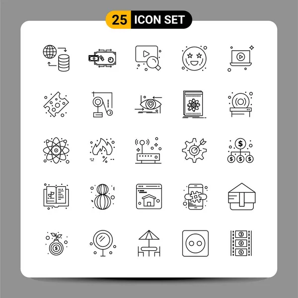 Conjunto Iconos Creativos Universales Simplemente Vector Ilustraciones Para Aplicaciones Web — Vector de stock