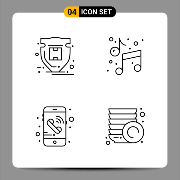 Conjunto Iconos Creativos Universales Simplemente Vector Ilustraciones Para Aplicaciones Web — Vector de stock