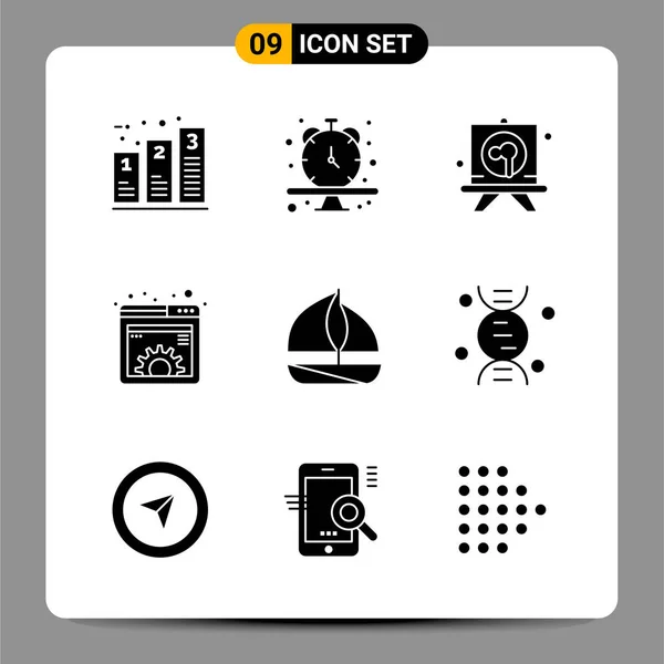 Conjunto Iconos Creativos Universales Simplemente Vector Ilustraciones Para Aplicaciones Web — Archivo Imágenes Vectoriales