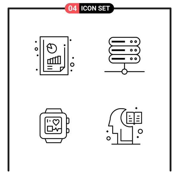 Conjunto Iconos Creativos Universales Simplemente Vector Ilustraciones Para Aplicaciones Web — Vector de stock