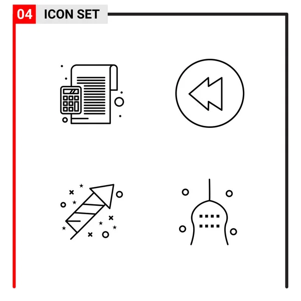 Ensemble Icônes Créatives Universelles Simplement Vectorielles Illustrations Pour Applications Projets — Image vectorielle