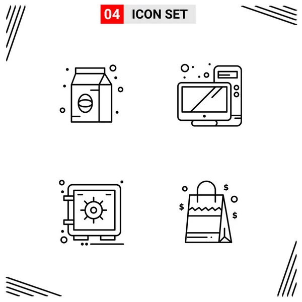 Conjunto Iconos Creativos Universales Simplemente Vector Ilustraciones Para Aplicaciones Web — Vector de stock