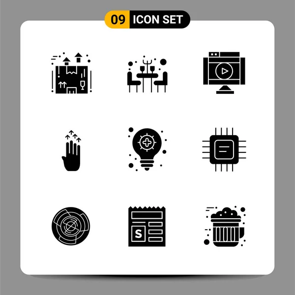 Conjunto Iconos Creativos Universales Simplemente Vector Ilustraciones Para Aplicaciones Web — Vector de stock