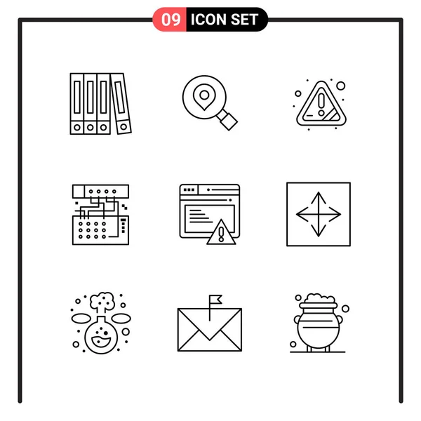 Conjunto Iconos Creativos Universales Simplemente Vector Ilustraciones Para Aplicaciones Web — Vector de stock