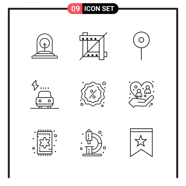 Conjunto Iconos Creativos Universales Simplemente Vector Ilustraciones Para Aplicaciones Web — Archivo Imágenes Vectoriales