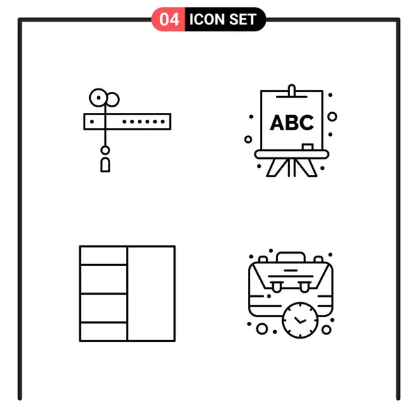 Creative Icons Set Design White Background — Stock Vector