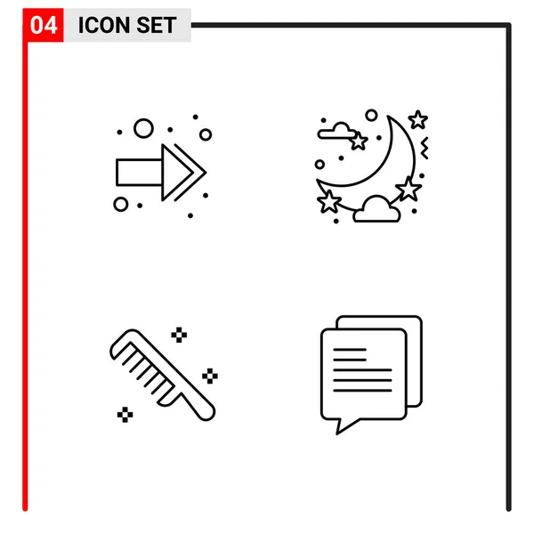 Set Universal Creative Icons Simply Vector Illustrations Web Mobile Apps — Stock Vector