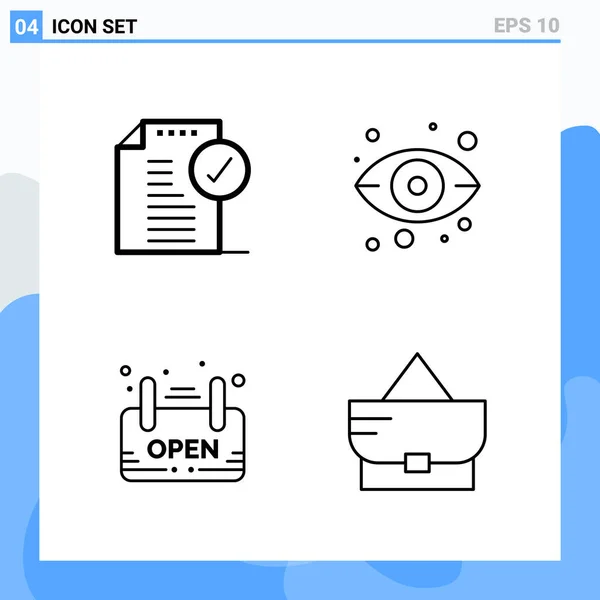 Conjunto Iconos Creativos Universales Ilustración Vectorial — Vector de stock