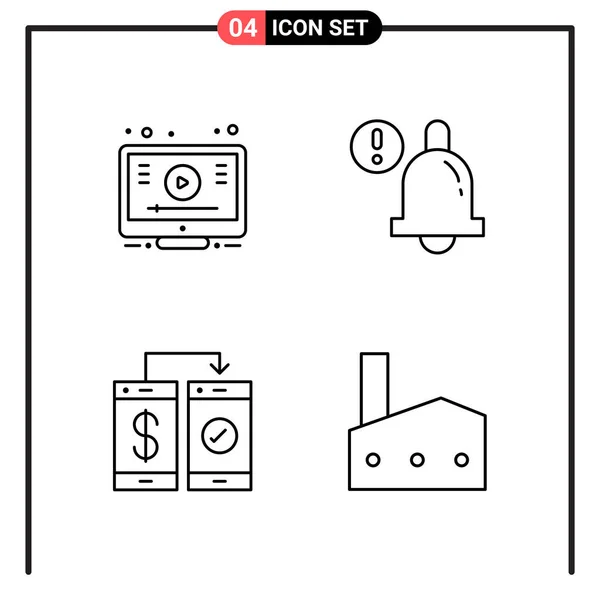 Conjunto Iconos Creativos Universales Simplemente Vector Ilustraciones Para Aplicaciones Web — Archivo Imágenes Vectoriales