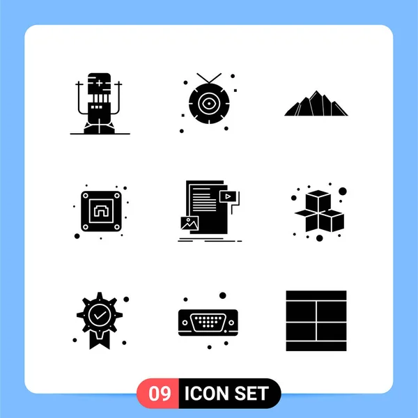 Conjunto Iconos Creativos Universales Simplemente Vector Ilustraciones Para Aplicaciones Web — Archivo Imágenes Vectoriales