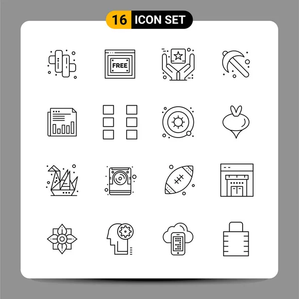 Set Universal Creative Icons Simply Vector Illustrations Web Mobile Apps — Stock Vector