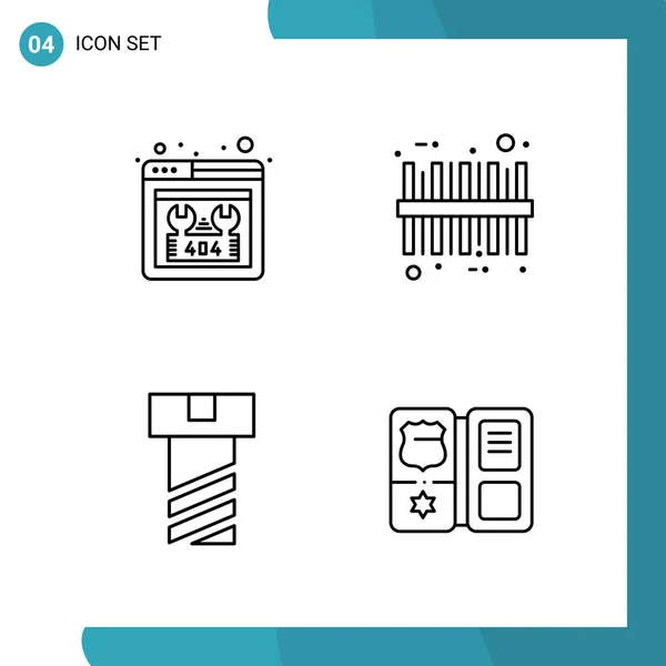 Conjunto Ícones Criativos Universais Simplesmente Vetor Ilustrações Para Web Aplicativos — Vetor de Stock