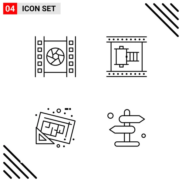 Conjunto Iconos Creativos Universales Simplemente Vector Ilustraciones Para Aplicaciones Web — Vector de stock