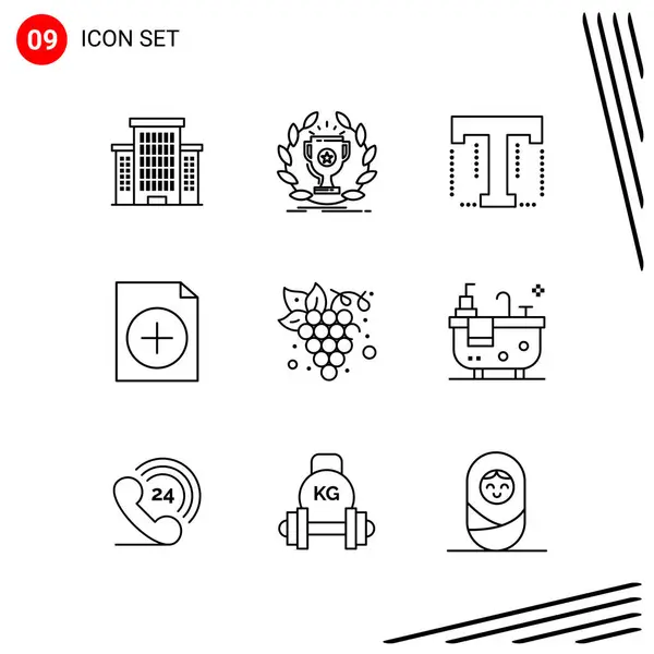 Conjunto Iconos Creativos Universales Simplemente Vector Ilustraciones Para Aplicaciones Web — Vector de stock