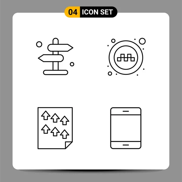 Set Universal Creative Icons Simply Vector Illustrations Web Mobile Apps — Stock Vector