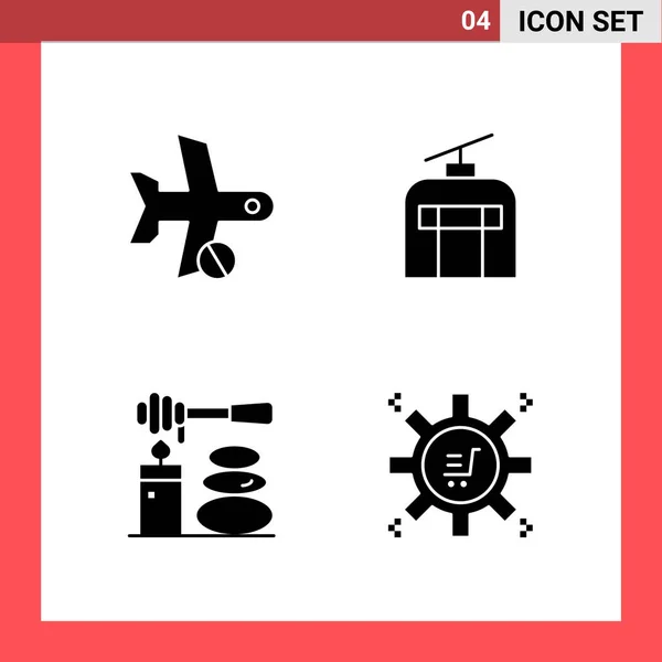 Set Universal Creative Icons Vector Illustration — Stock Vector