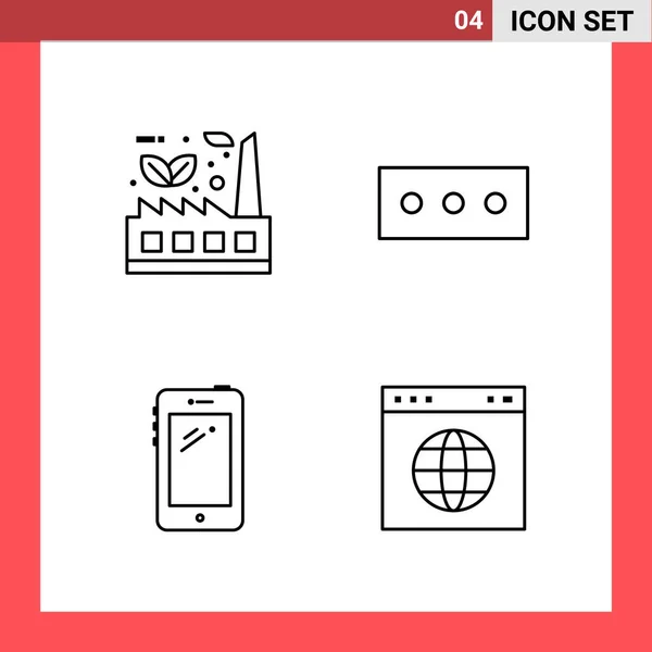 Set Universal Creative Icons Simply Vector Illustrations Web Mobile Apps — Stock Vector