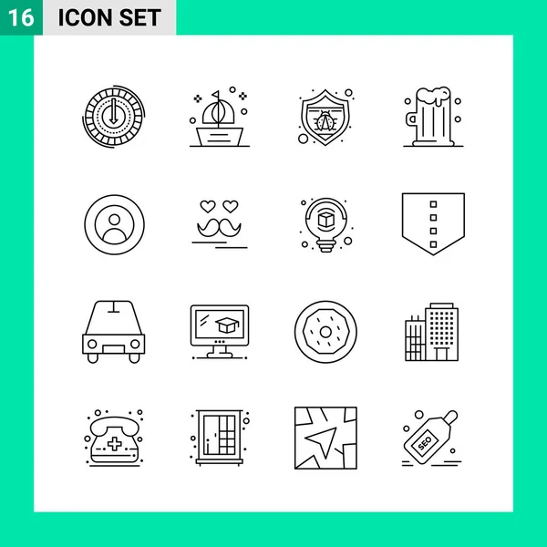 Set Universal Creative Icons Simply Vector Illustrations Web Mobile Apps — Stock Vector