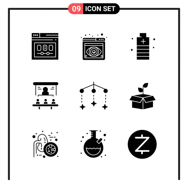 Conjunto Iconos Creativos Universales Simplemente Vector Ilustraciones Para Aplicaciones Web — Vector de stock