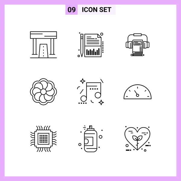 Conjunto Iconos Creativos Universales Simplemente Vector Ilustraciones Para Aplicaciones Web — Vector de stock